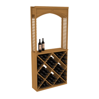 Elementcollection 35 Cellar Wood Arch Diamond Cube Solid Top Combo Oak Stained