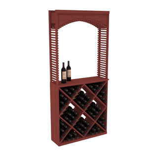 Elementcollection 35 Cellar Wood Arch Diamond Cube Solid Top Combo Cherry Stained