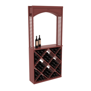 Elementcollection 35 Cellar Wood Arch Diamond Cube Solid Top Combo Cherry Stained
