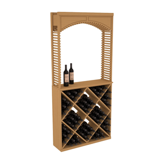 Elementcollection 35 Cellar Wood Arch Diamond Cube Solid Top Combo Oak Stained