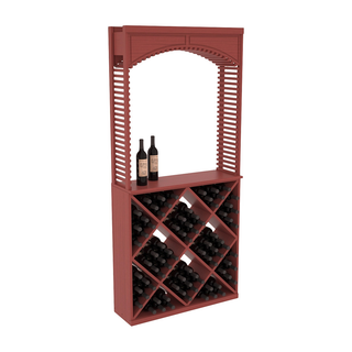 Elementcollection 35 Cellar Wood Arch Diamond Cube Solid Top Combo Cherry Stained