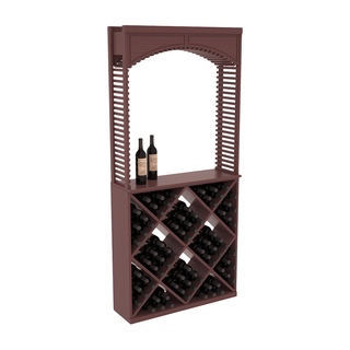 Elementcollection 35 Cellar Wood Arch Diamond Cube Solid Top Combo Walnut Stained