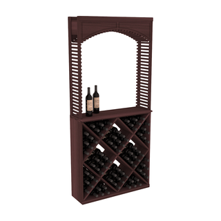 Elementcollection 35 Cellar Wood Arch Diamond Cube Solid Top Combo Walnut Stained