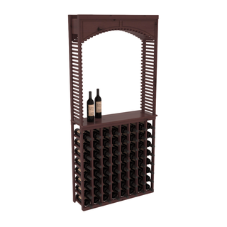 Elementcollection 35 Cellar Wood Arch Island Rack Solid Top Combo Walnut Stained