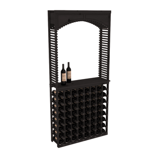 Elementcollection 35 Cellar Wood Arch Island Rack Solid Top Combo Black Stained