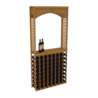 Elementcollection 35 Cellar Wood Arch Island Rack Solid Top Combo Oak Stained