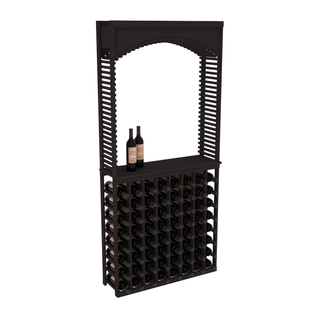 Elementcollection 35 Cellar Wood Arch Island Rack Solid Top Combo Black Stained