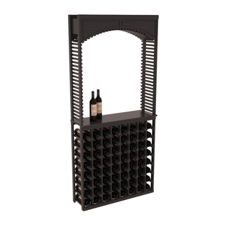 Elementcollection 35 Cellar Wood Arch Island Rack Solid Top Combo Black Stained