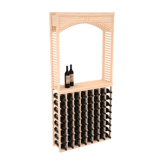 Elementcollection 35 Cellar Wood Arch Island Rack Solid Top Combo Unstained Element Collection