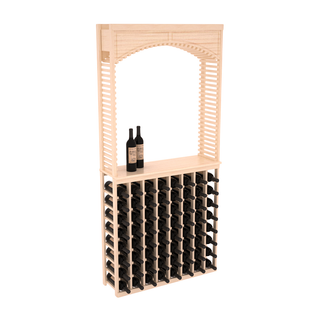 Elementcollection 35 Cellar Wood Arch Island Rack Solid Top Combo Unstained