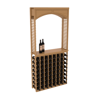 Elementcollection 35 Cellar Wood Arch Island Rack Solid Top Combo Oak Stained