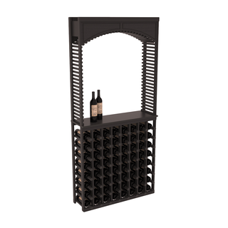 Elementcollection 35 Cellar Wood Arch Island Rack Solid Top Combo Black Stained