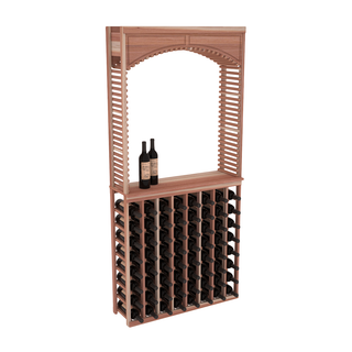 Elementcollection 35 Cellar Wood Arch Island Rack Solid Top Combo Unstained