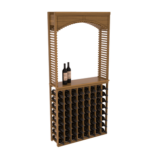 Elementcollection 35 Cellar Wood Arch Island Rack Solid Top Combo Oak Stained