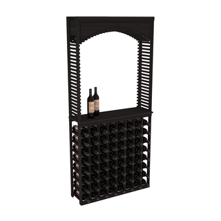 Elementcollection 35 Cellar Wood Arch Island Rack Solid Top Combo Black Stained