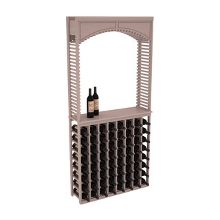 Elementcollection 35 Cellar Wood Arch Island Rack Solid Top Combo Greywash Stained