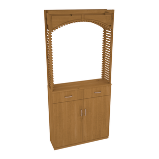 Elementcollection 35 Cellar Wood Arch Base Cabinet Combo Oak Stained