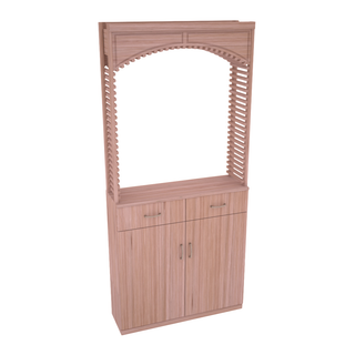 Elementcollection 35 Cellar Wood Arch Base Cabinet Combo Unstained