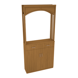 Elementcollection 35 Cellar Wood Arch Base Cabinet Combo Unstained