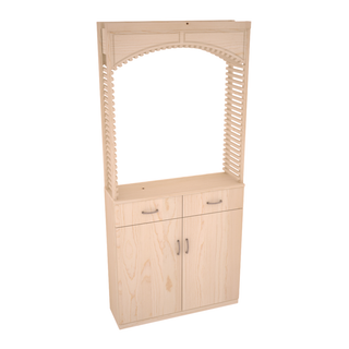 Elementcollection 35 Cellar Wood Arch Base Cabinet Combo Unstained Element Collection