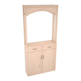 Elementcollection 35 Cellar Wood Arch Base Cabinet Combo Unstained