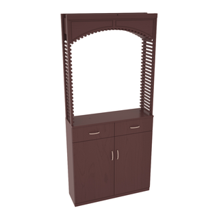 Elementcollection 35 Cellar Wood Arch Base Cabinet Combo Walnut Stained
