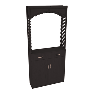 Elementcollection 35 Cellar Wood Arch Base Cabinet Combo Black Stained
