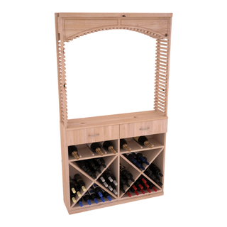 Elementcollection 42 5 Wood Wine Cellar Arch Base Cabinet Combo Unstained