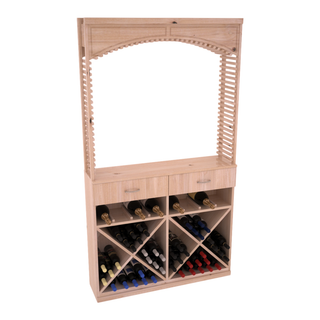 Elementcollection 42 5 Wood Wine Cellar Arch Base Cabinet Combo Unstained