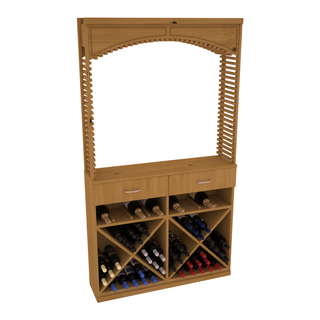 Elementcollection 42 5 Wood Wine Cellar Arch Base Cabinet Combo Oak Stained