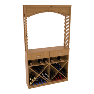 Elementcollection 42 5 Wood Wine Cellar Arch Base Cabinet Combo Oak Stained
