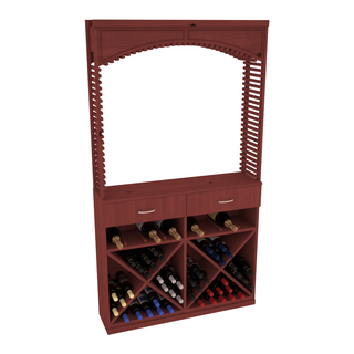 Elementcollection 42 5 Wood Wine Cellar Arch Base Cabinet Combo Cherry Stained
