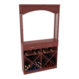 Elementcollection 42 5 Wood Wine Cellar Arch Base Cabinet Combo Cherry Stained
