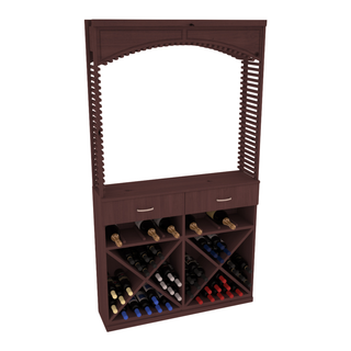 Elementcollection 42 5 Wood Wine Cellar Arch Base Cabinet Combo Walnut Stained
