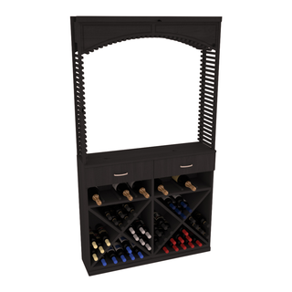 Elementcollection 42 5 Wood Wine Cellar Arch Base Cabinet Combo Black Stained