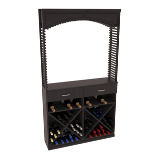Elementcollection 42 5 Wood Wine Cellar Arch Base Cabinet Combo Black Stained