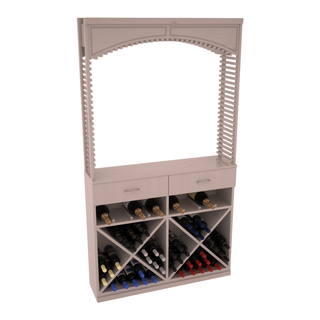 Elementcollection 42 5 Wood Wine Cellar Arch Base Cabinet Combo Greywash Stained