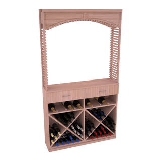 Elementcollection 42 5 Wood Wine Cellar Arch Base Cabinet Combo Unstained