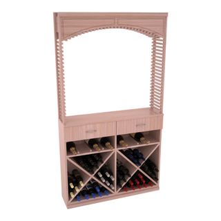 Elementcollection 42 5 Wood Wine Cellar Arch Base Cabinet Combo Unstained