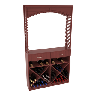 Elementcollection 42 5 Wood Wine Cellar Arch Base Cabinet Combo Cherry Stained