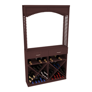 Elementcollection 42 5 Wood Wine Cellar Arch Base Cabinet Combo Walnut Stained