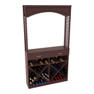 Elementcollection 42 5 Wood Wine Cellar Arch Base Cabinet Combo Walnut Stained
