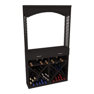 Elementcollection 42 5 Wood Wine Cellar Arch Base Cabinet Combo Black Stained