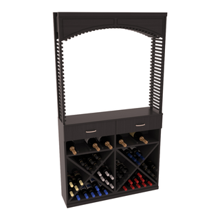 Elementcollection 42 5 Wood Wine Cellar Arch Base Cabinet Combo Black Stained