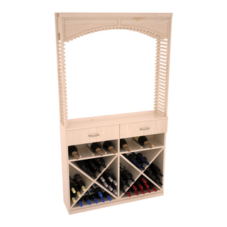 Elementcollection 42 5 Wood Wine Cellar Arch Base Cabinet Combo Unstained