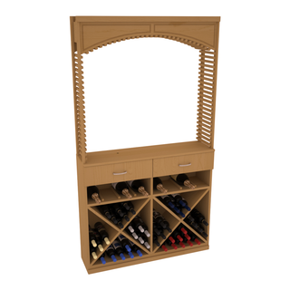 Elementcollection 42 5 Wood Wine Cellar Arch Base Cabinet Combo Oak Stained