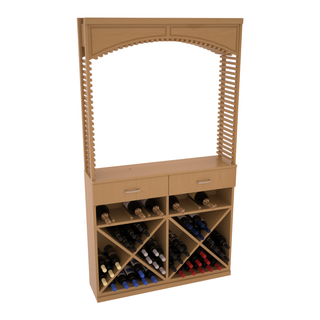 Elementcollection 42 5 Wood Wine Cellar Arch Base Cabinet Combo Oak Stained