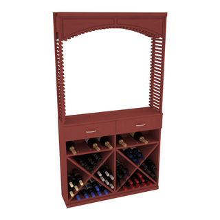 Elementcollection 42 5 Wood Wine Cellar Arch Base Cabinet Combo Cherry Stained