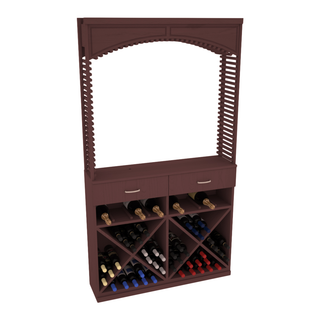 Elementcollection 42 5 Wood Wine Cellar Arch Base Cabinet Combo Walnut Stained