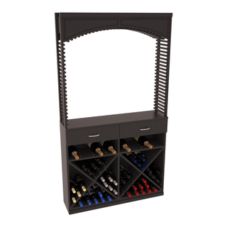 Elementcollection 42 5 Wood Wine Cellar Arch Base Cabinet Combo Black Stained